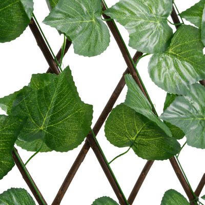 vidaXL Dirbtinių vynuogių lapų treliažas, žalias, 180x20cm