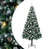 vidaXL Dirbtinė Kalėdų eglutė Žalia 210 cm PVC, plienas ir plastikas