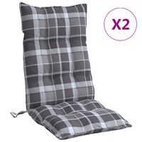vidaXL Kėdės pagalvėlės, 2vnt., oksfordo audinys, languotos