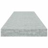 vidaXL Pakabinamos lentynos, 2vnt., betono pilkos, 80x23,5x3,8cm, MDF