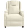 vidaXL Atlo&scaron;iamas krėslas, kreminės baltos spalvos, dirbtinė oda