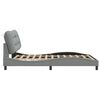 vidaXL Lovos rėmas su LED be čiužinio, Hvar, &scaron;viesiai pilkas, 140x190 cm