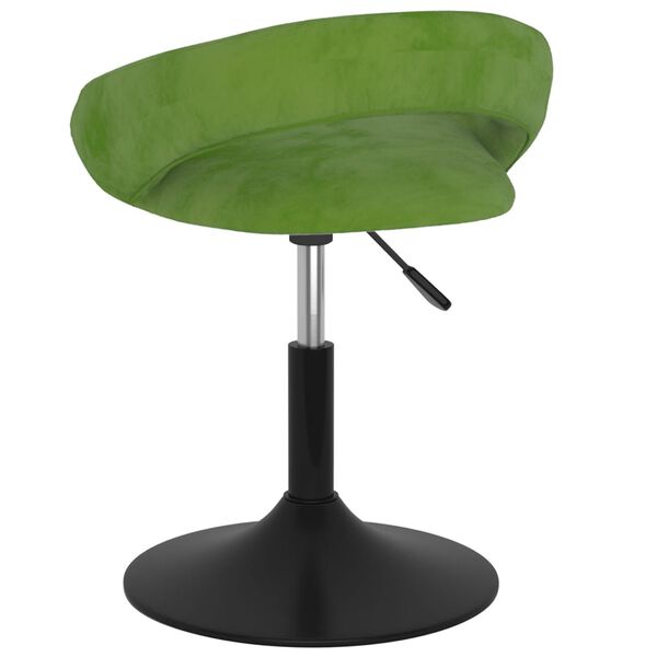 vidaXL Pasukama valgomojo kėdė, &scaron;viesiai žalia, aksomas (333238)