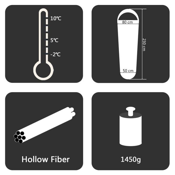 vidaXL Miegmaišis, vandeniui atsparus, vienvietis, mumijos formos