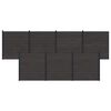 vidaXL Tvoros rinkinys 7 vnt. 1218 x 186 cm WPC ir aliuminis Juoda