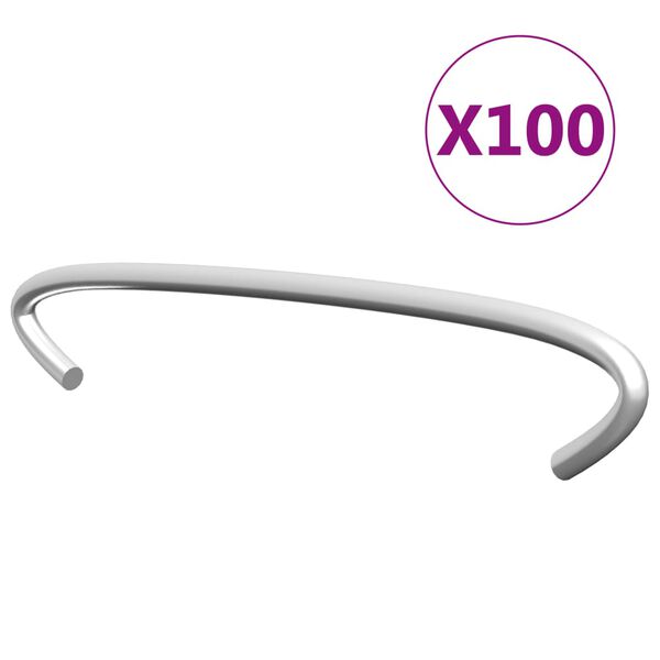 vidaXL Kabliai gabionams, 100vnt., galvanizuotas plienas, 10cm