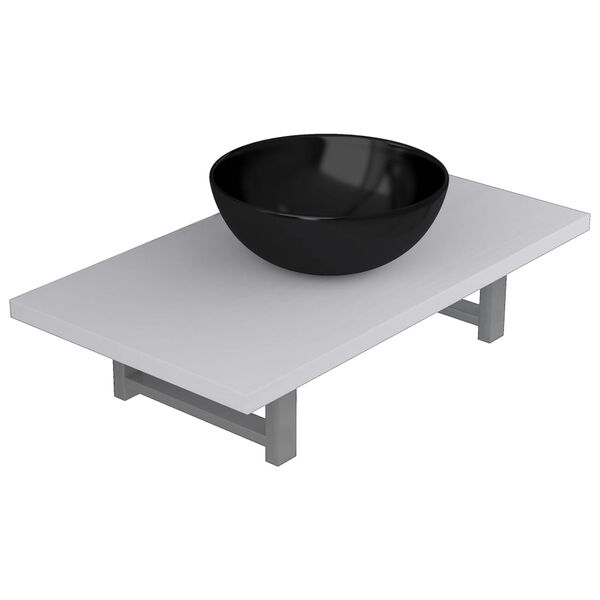 vidaXL Vonios kambario baldų komplektas, 2d., baltas, keramika