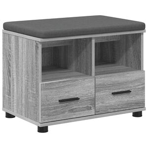 vidaXL Koridoriaus suolas su pagalve Pilkas Sonoma 60 x 38 x 46 cm