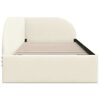 vidaXL Kampinė lovos konstrukcija Kreminė 100 cm x 200 cm Aksomas