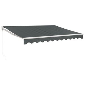 vidaXL Rankinė markizė 3 x 2,5 m Antracito 100% poliesteris