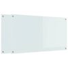 vidaXL Virtuvės atbraila 2 pcs Balta 110 x 60 cm grūdintas stiklas