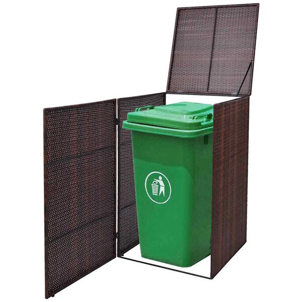 vidaXL Konteinerių stoginė Ruda 76 x 78 x 123 cm