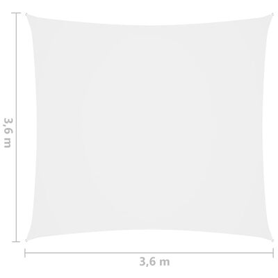 vidaXL Uždanga nuo saulės, balta, 3,6x3,6m, oksfordo audinys