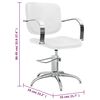 vidaXL Grožio salono kėdė, baltos spalvos, dirbtinė oda