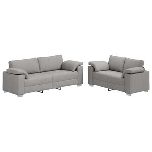 vidaXL Sofa 2 vnt. Debesų pilka audinys