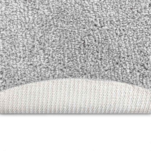 vidaXL Neslystantis plaukuotas kilimas Pilka 90 x 90 cm PP