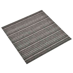 vidaXL Kilimas 20 vnt. Juostuota antracito spalvos 50 x 50 cm