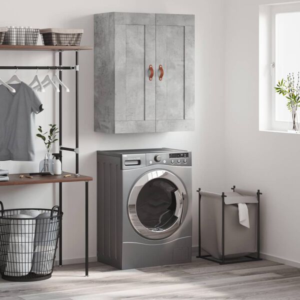 vidaXL Prie sienos montuojama spintelė, betono, 69,5x34x90cm, mediena