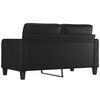 vidaXL Dvivietė sofa, juodos spalvos, 140cm, dirbtinė oda