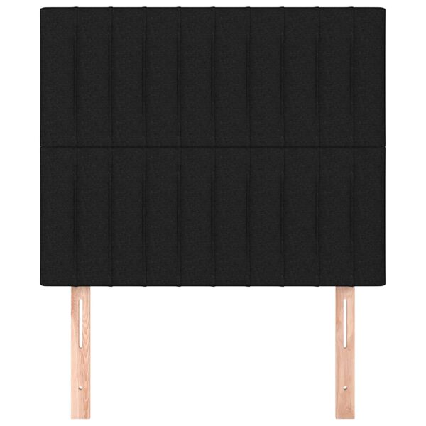 vidaXL Galvūgalis, juodas, 90x5x118/128 cm, audinys