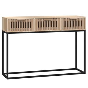 vidaXL Konsolinis staliukas, 105x30x75cm, apdirbta mediena ir geležis