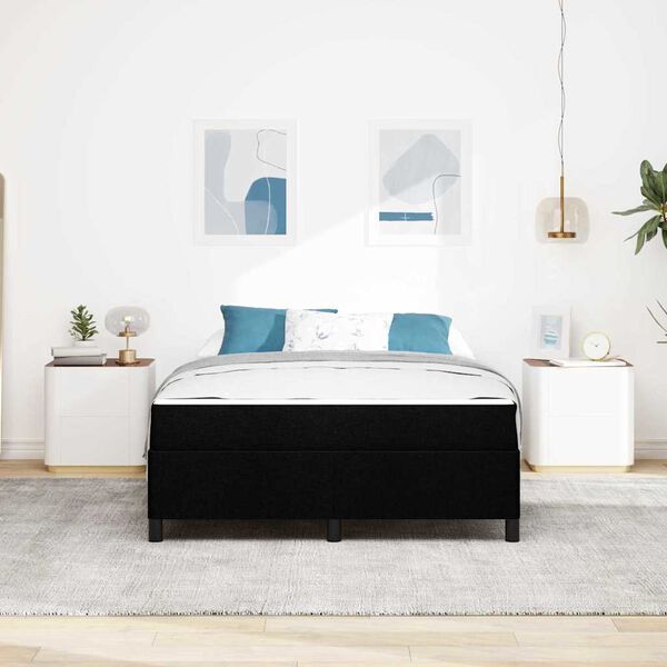 vidaXL Kiemas lova Juoda 160 x 200 cm audinys