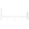 vidaXL Lovos rėmas su galvūgaliu/kojūgaliu, baltas, 120x190cm, metalas