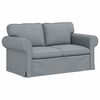 vidaXL Sofa 2 pcs &Scaron;viesiai pilka 155 x 82 x 80 cm audinys