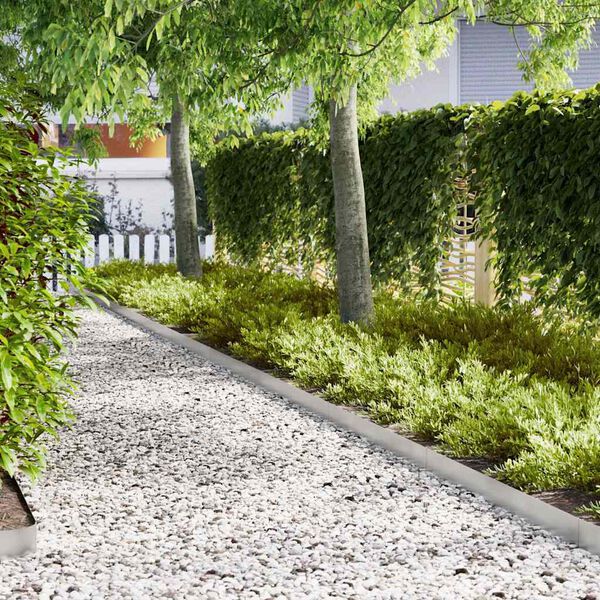 vidaXL Vejo kraštas 10 pcs Sidabro 100 x 0.05 x 20 cm