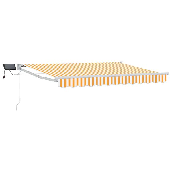 vidaXL Rankinė i&scaron;traukiama markizė su LED 3,5 x 2,5 m