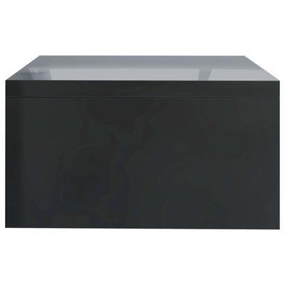vidaXL Monitoriaus stovas, juodos spalvos, 42x24x13cm, MDP, blizgus