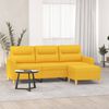 vidaXL Trivietė sofa su pakoja, &scaron;viesiai geltona, 180cm, audinys