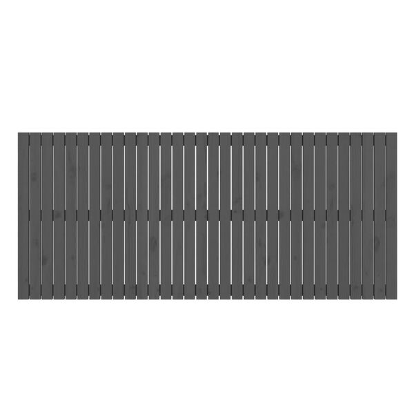 vidaXL Sieninis galvūgalis, pilkas, 204x3x90cm, pu&scaron;ies masyvas