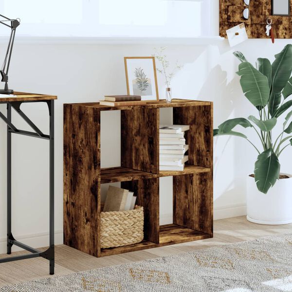 vidaXL Knygų spinta, dūminio ąžuolo, 68,5x32x68,5cm, apdirbta mediena