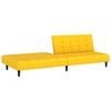 vidaXL Dvivietė sofa-lova su pakoja, geltonos spalvos, aksomas