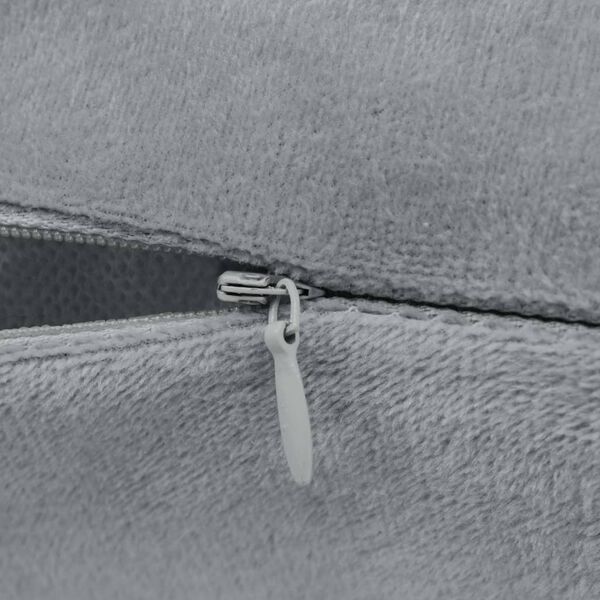 vidaXL Pagalvėlių užvalkalai, 4vnt., pilkos spalvos, 50x50cm, audinys