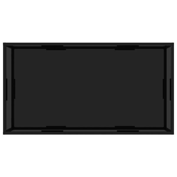 vidaXL Kavos staliukas, juodas, 120x60x35cm, grūdintas stiklas