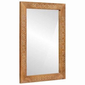 vidaXL sieninis veidrodis 70 x 50 cm Apdirbta mediena ir stiklas