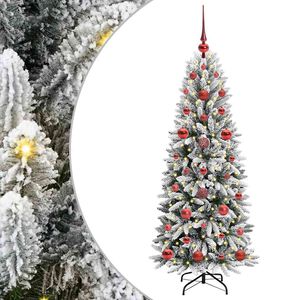 vidaXL Dirbtinė Kalėdų eglutė su 150 LED s stovu Balta 120 cm
