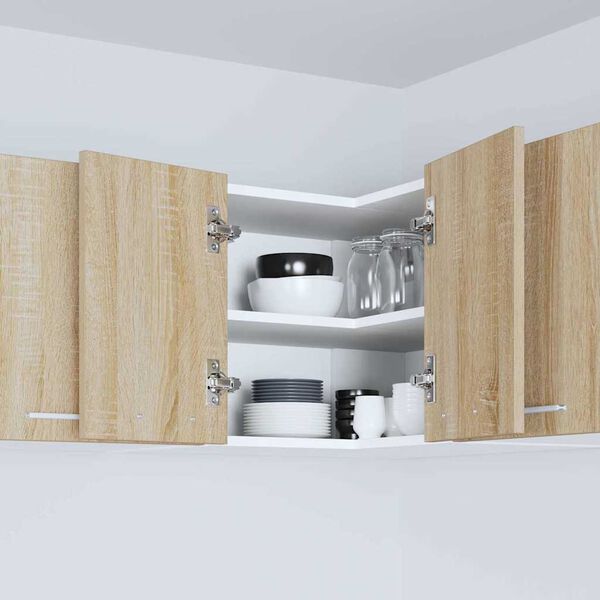 vidaXL Pakabinama spintelė Sonoma ąžuolas ir baltas 57 x 57 x 40 cm