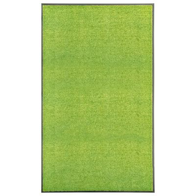 vidaXL Durų kilimėlis, žalios spalvos, 90x150cm, plaunamas