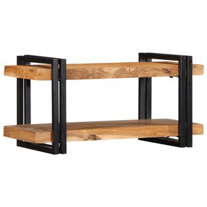 vidaXL Sieninė lentyna, 70x33x35cm, akacijos medienos masyvas