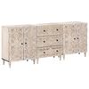 vidaXL Kabalas 3 vnt. 60 x 33,5 x 75 cm Kietas mango medis Balta