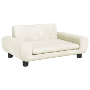 vidaXL Vaiki&scaron;ka sofa, kreminės spalvos, 70x45x33cm, aksomas
