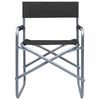 vidaXL Režisieriaus kėdės, 2vnt., juodos spalvos, plienas