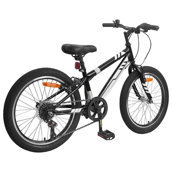 vidaXL Kalnų Dviratis 24 Colių 6-Speed 8-12 metų Juoda