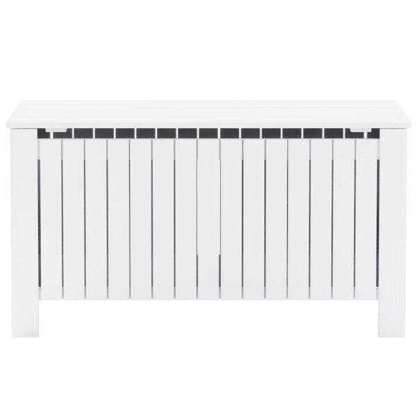 vidaXL Daiktadėžė su ratukais RANA, balta, 100x49x54cm, pu&scaron;is