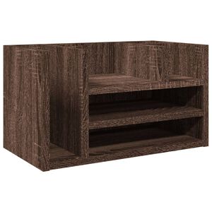 vidaXL Ra&scaron;omojo stalo lentyna, ruda ąžuolo, 44,5x24x25cm, mediena