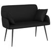 vidaXL Dvivietė sofa su metalinėmis kojelėmis 2 vietos Juoda