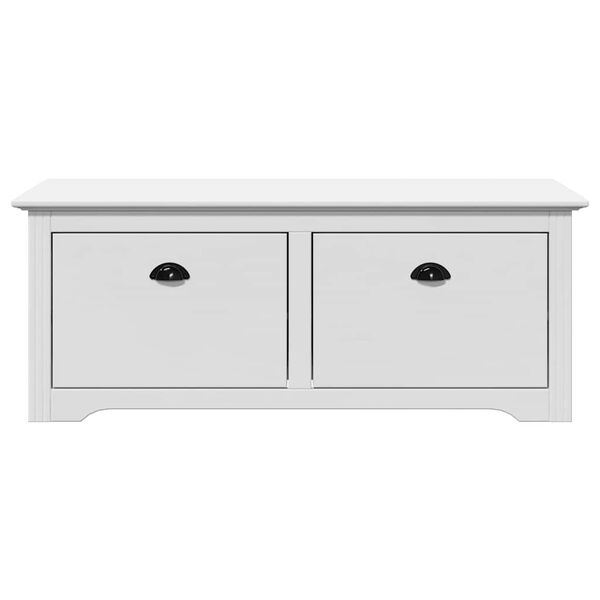 vidaXL Prie&scaron;kambario suolas "BODO" Baltas 114x40x45 cm